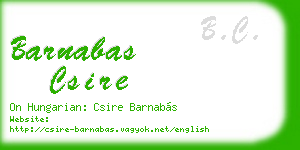 barnabas csire business card